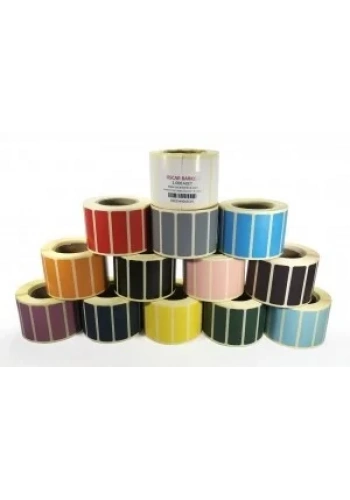 RENKLİ KUŞE ETİKETİ 15X45 1.000´LİK RULO