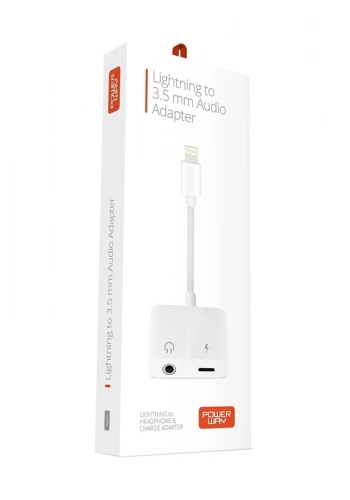 POWERWAY AC01 LİGHTNİNG TO 3.5mm AUDİO SES ÇEVİRİCİ ADAPTÖR