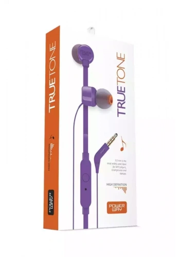 POWERWAY TRUETONE MİKROFONLU KULAKİÇİ KULAKLIK MOR