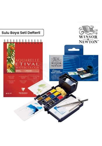 Winsor & Newton Cotman Field Box 12li Sulu Boya Seti Defterli S-1