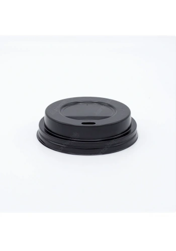 80 mm Karton Bardak Kapağı Siyah (100lü)