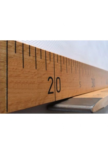 Ahşap Manifatura Cetveli Demirli 1 Metre (100 Cm)