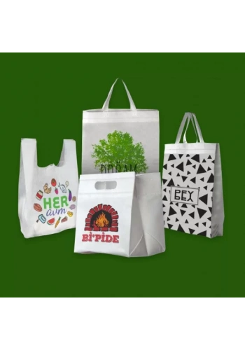 BASKILI BEZ POŞET ÇANTA (45X33+18 CM)