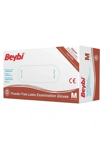 Beybi Pudrasız Lateks Muayene Eldiveni ( M ) 20 Kutu