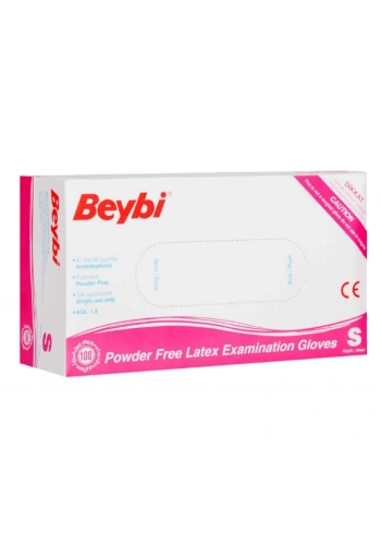 Beybi Pudrasız Lateks Muayene Eldiveni ( S ) 100 Adet