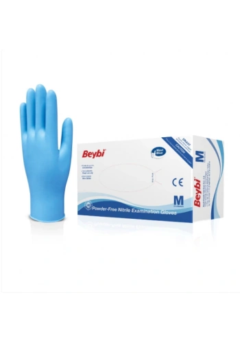 Beybi Pudrasız Mavi Nitril Medikal Muayene Eldiveni ( M ) 2000 Adet