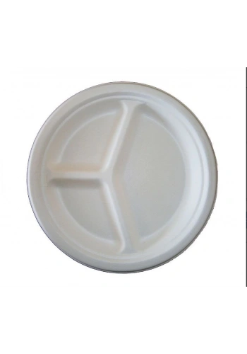 Ekolojik Tabak 3 Gözlü 25 cm 10 inc ( 25 Adet )