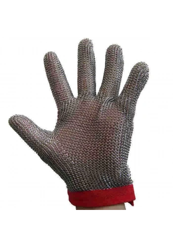 FDM Çelik Örgü Eldiven XL (5 Parmak)(XL Beden)(%100 Paslanmaz)