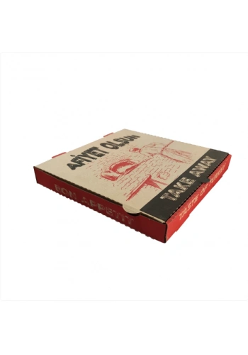 Karton Pizza Kutusu 26x26 cm ( 100 Adet )