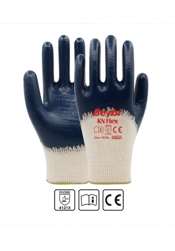 KN-Flex İş Eldiveni Nitril Kaplama Pamuk ( 1 Çift )