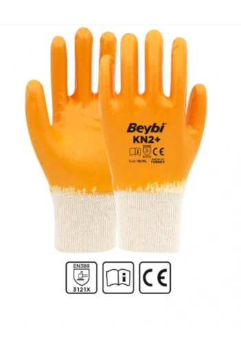 KN2 Plus İş Eldiveni Nitril Kaplama Pamuk ( 48 Çift )