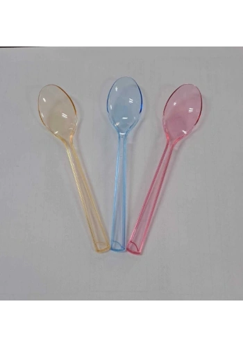 Plastik Dondurma Kaşığı Renkli ( 50 Adet )