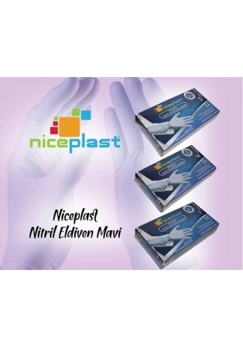 Pudrasız Mavi Nitril Medikal Muayene Eldiveni ( S ) 100 Adet