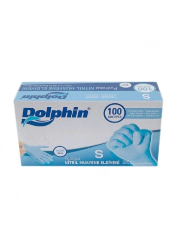 Pudrasız Mavi Nitril Medikal Muayene Eldiveni (S) 100 Adet