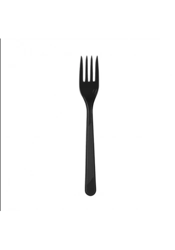 Siyah Lüks Plastik Çatal ( 50 Adet )