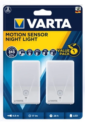 Varta 16624 Sensörlü Gece Lambası 3AAA Pilsiz 2li