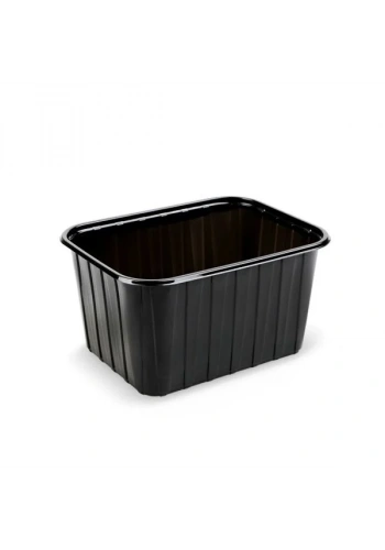 1000 cc Kapaksız Şale Kabı-V75 Siyah (1000 Adet)