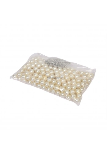 10mm Beyaz Çakma İnci 100 Adet