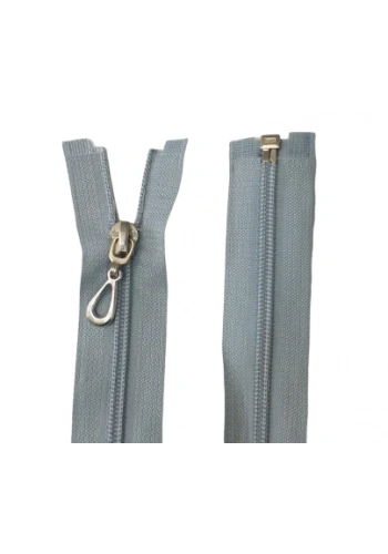 110cm Açık Gri Ferace Fermuarı