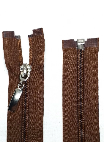 110cm Kahverengi Ferace Fermuarı