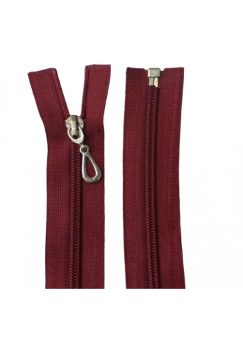 110cm Kırmızı Ferace Fermuarı