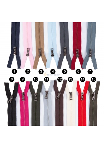 15li Karışık Renkli Kemik Mont Fermuarı