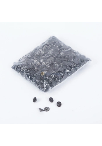 17mm Yıldızlı Antrasit Kot Düğmesi 1000 Adet Sac