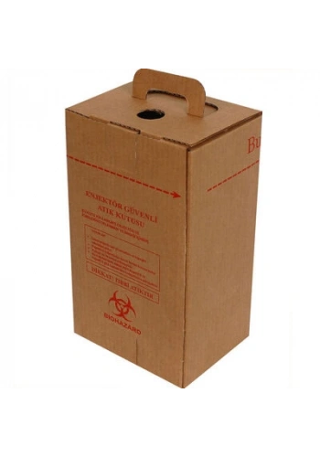 17x13x28,5cm Enjektör Güvenli Atık Kolisi - Kraft