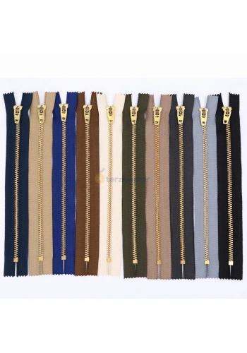 18cm Karışık Renkli Metal Pantolon Fermuarı 10 Adet