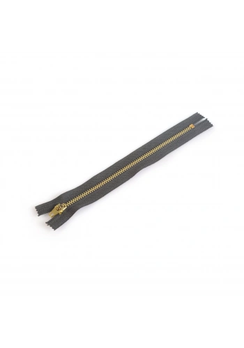 18cm Koyu Gri Metal Kot Pantolon Fermuarı