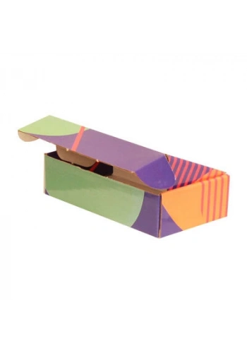 18x10x4,5cm Desenli Kutu - Yeşil-Lacivert-Yeşil