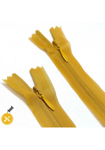 20 cm Hardal Sarı Gizli Fermuar 5 Adet