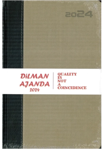 2024 AJANDA DİLMAN 8403 DİKİŞLİ GÜNLÜK AJANDA 17x24 İVORY TERMO DERİ