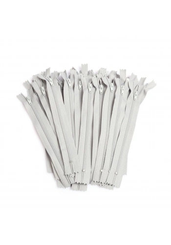 20cm Açık Gri Pantolon Fermuarı 50Adet