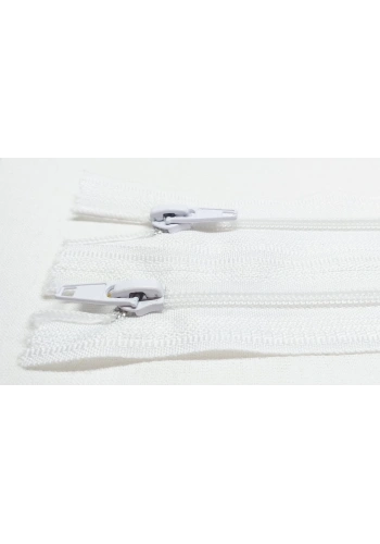 20cm Beyaz Pantolon Fermuarı 10 Adet