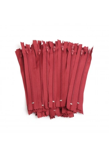 20cm Bordo Pantolon Fermuarı 50Adet