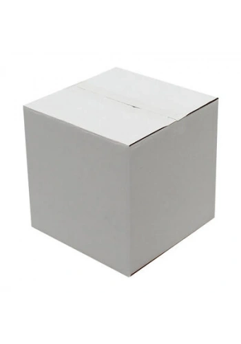 23x23x23cm Tek Oluklu Koli - Beyaz