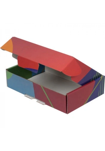 24x16,5x6cm Renkli Desenli Kutu - Mavi-Yeşil