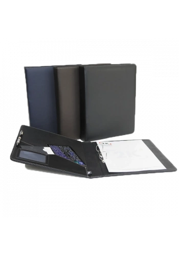 2K Sunum Klasörü 2 Halkalı Suni Deri 40 MM A5 Lacivert 534L