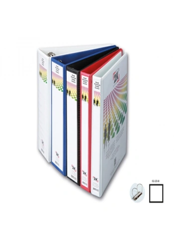 2K Sunum Klasörü Cepli 2 Halkalı 20 MM Beyaz 202B