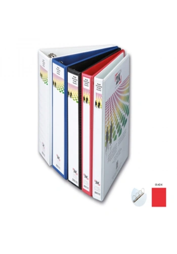 2K Sunum Klasörü Cepli 4 Halkalı 50 MM Kırmızı 05-4D-K