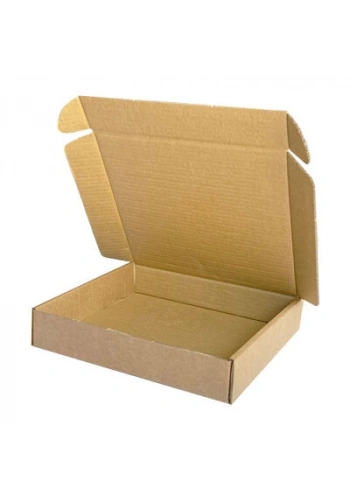 30x26x5,5cm Çift Oluklu Kilitli Kutu - Kraft