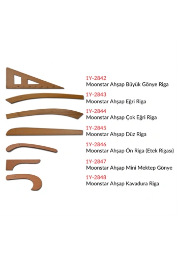 Ahşap Riga Cetvel Takım (7 Parça)