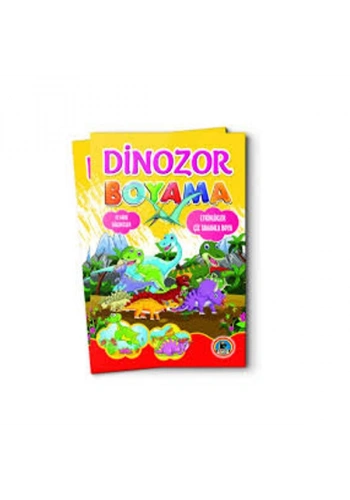 4E Boyama Kitabı Dinozar Örnekli Renkli 128 Syf Karatay Yayınevi