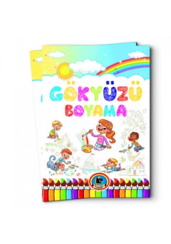 4E Boyama Kitabı Gökyüzü Örnekli Renkli 128 Syf Karatay Yayınevi