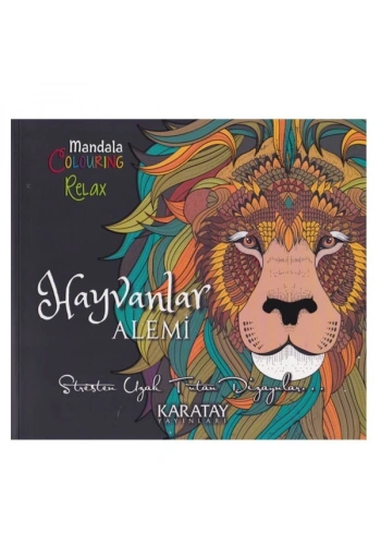 4E Boyama Kitabı Hayvanlar Alemi Mandala Karatay