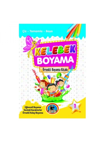 4E Boyama Kitabı Kelebek Örnekli Renkli 32 Syf Karatay Yayınevi