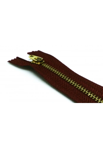 5 Adet 18cm Koyu Bordo Metal Fermuar