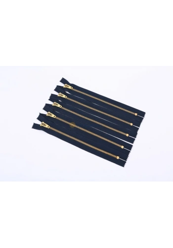 5 Adet 18cm Koyu Lacivert Metal Fermuarı