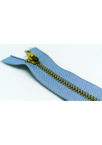 5 Adet 18cm Mavi Metal Fermuarı